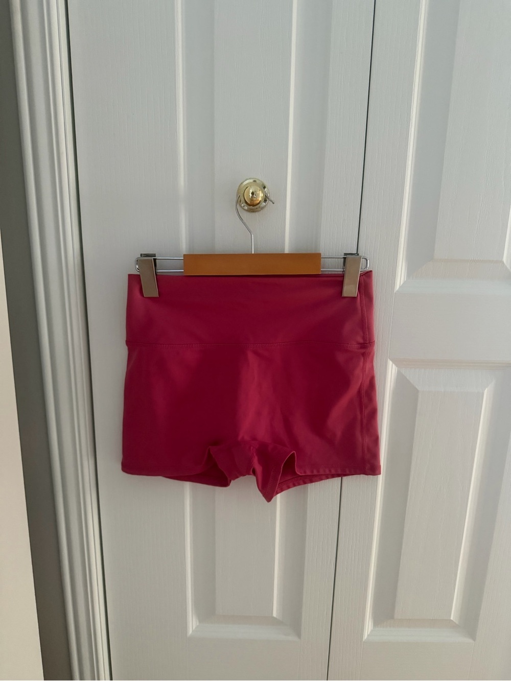 Women’s High-Rise Magenta Bike Shorts